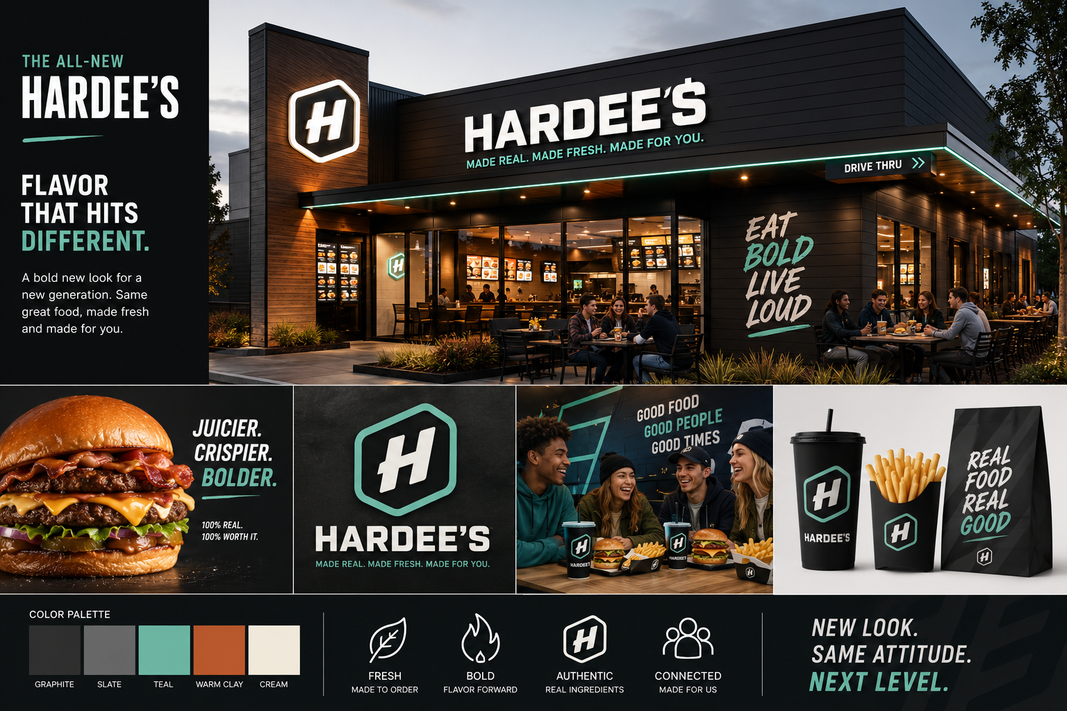 Hardee's Rebrand — Flavor That Hits Different